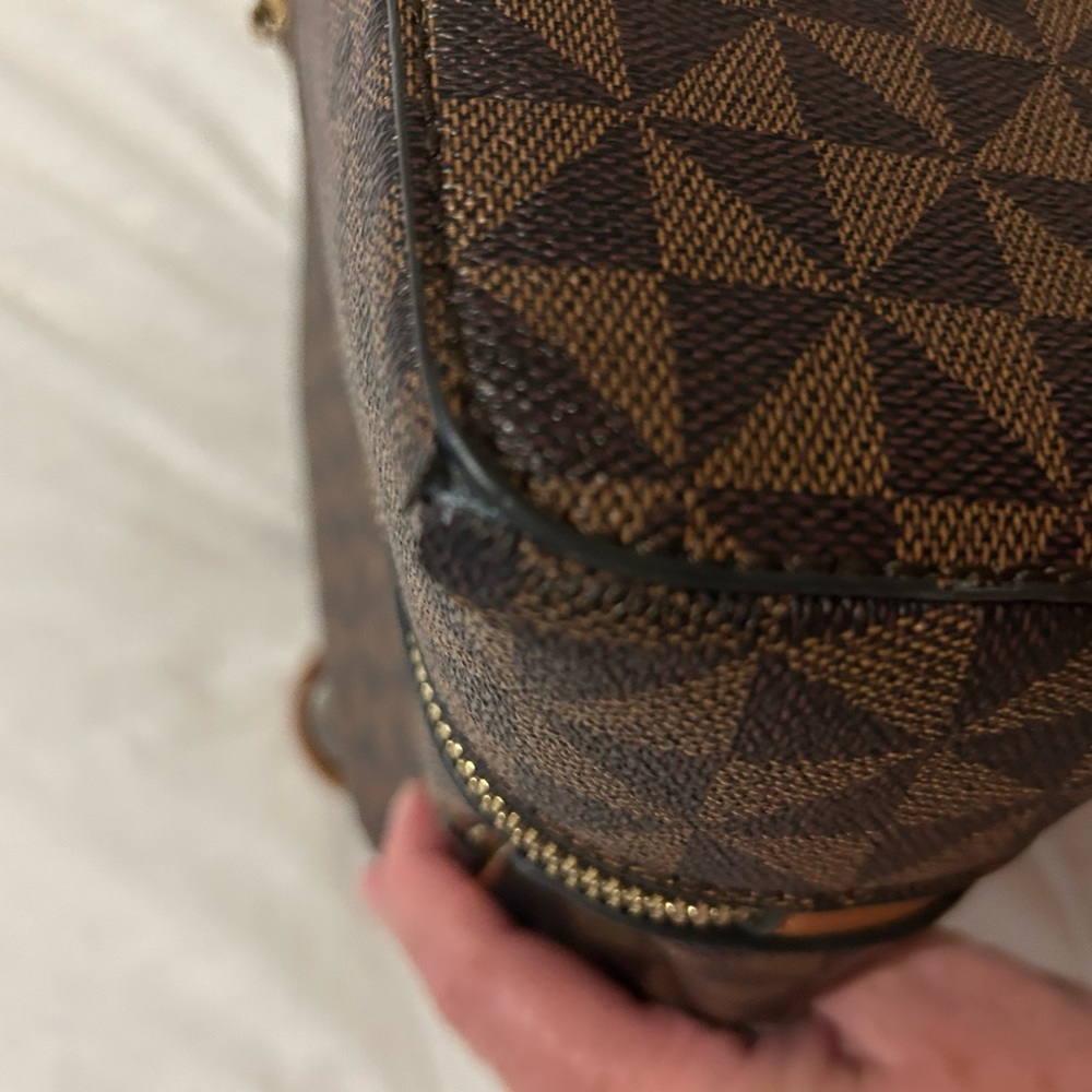 Brown Geometric Pattern Backpack - image 5